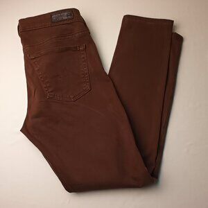 Adriano Goldschmied Jeans Size 26/4 The Stevie Ankle Petite Slim Straight Brown
